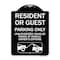 Signmission Parking Restriction Resident or Guest Parking Only Unauthorized Vehicles Towed at Own, BW-1824-23369 A-DES-BW-1824-23369 - alternate 1